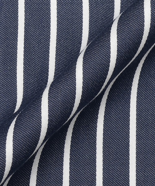 TOKYO SHIRTS（トウキョウシャツ）の「形態安定ノンアイロン ボタンダウン 長袖ビジネスワイシャツ（ビジネスシャツ・メンズ・ネイビー・首回り37cm-裄丈84cm/首回り37cm-裄丈80cm/首回り39cm-裄丈80cm/首回り39cm-裄丈84cm/首回り41cm-裄丈82cm/首回り41cm-裄丈86cm/首回り42cm-裄丈82cm/首回り42cm-裄丈86cm/首回り43cm-裄丈82cm/首回り43cm-裄丈86cm）」の5枚目の写真