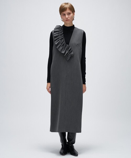 セール】【マシンウォッシュ】2wayフリルジャンパースカート