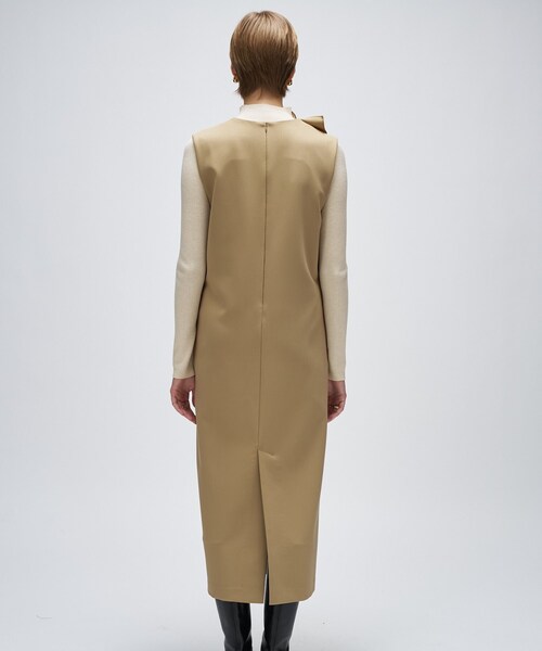 cloenc（クロエンス）の「【マシンウォッシュ】2wayフリルジャンパースカート（ワンピース・レディース・ベージュ/チャコールグレー・02/01）」の17枚目の写真