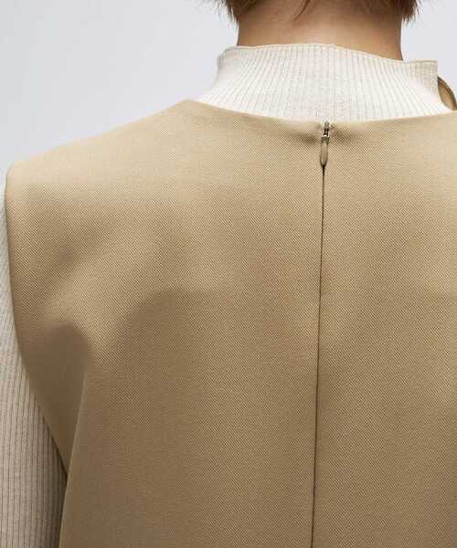 cloenc（クロエンス）の「【マシンウォッシュ】2wayフリルジャンパースカート（ワンピース・レディース・ベージュ/チャコールグレー・02/01）」の10枚目の写真