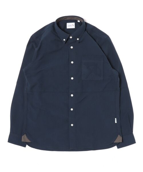 Arnold Palmer(アーノルドパーマー)の「ウールライク起毛 ブロッキング シャツ(シャツ/ブラウス・メンズ・ネイビー/ネイビー系/グレー・M/LL/L)」の4枚目の写真