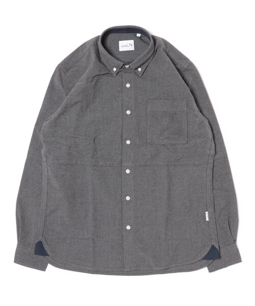 Arnold Palmer(アーノルドパーマー)の「ウールライク起毛 ブロッキング シャツ(シャツ/ブラウス・メンズ・ネイビー/ネイビー系/グレー・M/LL/L)」の6枚目の写真