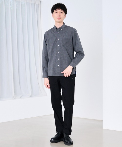 Arnold Palmer(アーノルドパーマー)の「ウールライク起毛 ブロッキング シャツ(シャツ/ブラウス・メンズ・ネイビー/ネイビー系/グレー・M/LL/L)」の21枚目の写真