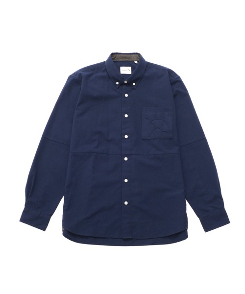 Arnold Palmer(アーノルドパーマー)の「ウールライク起毛 ブロッキング シャツ(シャツ/ブラウス・メンズ・ネイビー/ネイビー系/グレー・M/LL/L)」の16枚目の写真