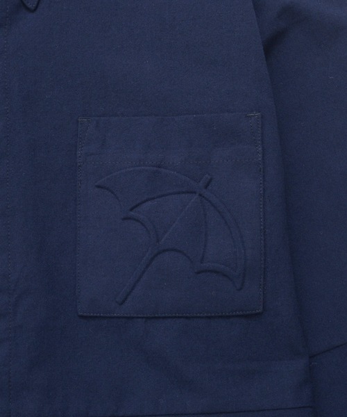 Arnold Palmer(アーノルドパーマー)の「ウールライク起毛 ブロッキング シャツ(シャツ/ブラウス・メンズ・ネイビー/ネイビー系/グレー・M/LL/L)」の8枚目の写真