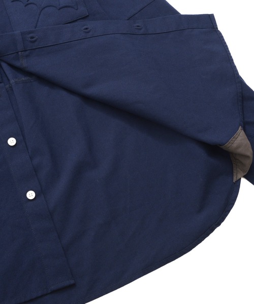 Arnold Palmer(アーノルドパーマー)の「ウールライク起毛 ブロッキング シャツ(シャツ/ブラウス・メンズ・ネイビー/ネイビー系/グレー・M/LL/L)」の11枚目の写真