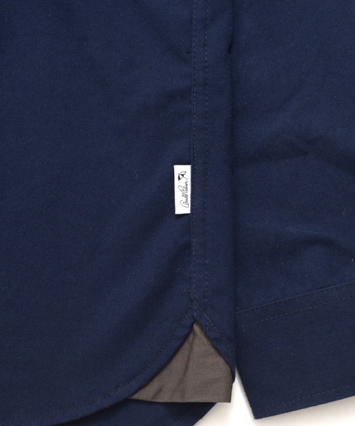 Arnold Palmer(アーノルドパーマー)の「ウールライク起毛 ブロッキング シャツ(シャツ/ブラウス・メンズ・ネイビー/ネイビー系/グレー・M/LL/L)」の9枚目の写真