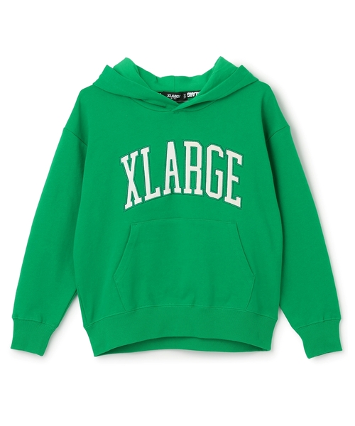XLARGE KIDS（エクストララージキッズ）の「ワッペンロゴパーカー（パーカー・キッズ・トップグレー/ブラック/グリーン・110cm/130cm/90cm/100cm/120cm/140cm）」の3枚目の写真