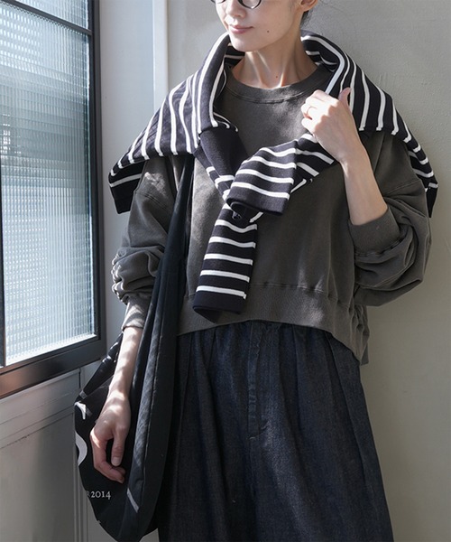 ピグメントスウェット ショートプルオーバー（スウェット）｜SOLAMONAT