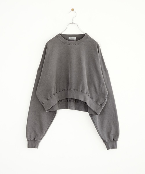 新品 SOLAMONAT ソラモナ ピグメントスウェット ショートプルオーバー ピグメントスウェット ショートプルオーバー（スウェット）｜SOLAMONAT