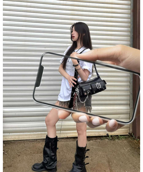 BLACKPURPLE(ブラックパープル)の「ミニフォートレスバッグ Mini Fortress Bag-Black(ショルダーバッグ・レディース・ブラック・FREE)」の2枚目の写真