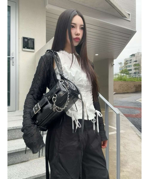 BLACKPURPLE(ブラックパープル)の「ミニフォートレスバッグ Mini Fortress Bag-Black(ショルダーバッグ・レディース・ブラック・FREE)」の5枚目の写真