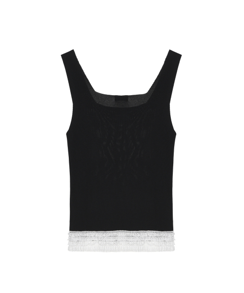 NICK&NICOLE（ニックアンドニコール）の「FRILL KNIT SLEEVELESS_BLACK（Tシャツ/カットソー・レディース・その他・FREE）」の5枚目の写真