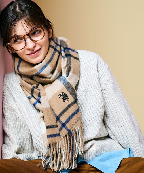 U.S. POLO ASSN.(ユーエスポロアッスン)の「【U.S. POLO ASSN.】カシミヤタッチ チェック マフラー(マフラー・レディース・ブルー/グレー/ブラック/ベージュ/ピンク・FREE)」の20枚目の写真