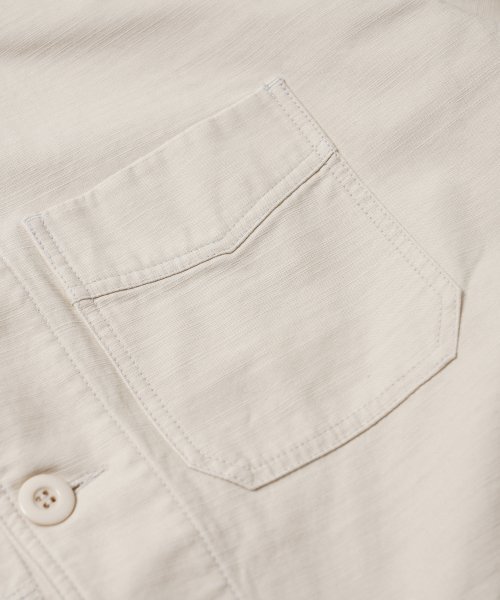 FRIZMWORKS(フリズムワークス)の「BACKSATIN FRENCH WORK JACKET _ CREAM(ミリタリージャケット・メンズ・その他・MEDIUM/LARGE/X-LARGE)」の5枚目の写真