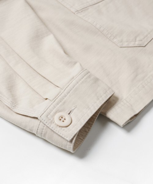FRIZMWORKS(フリズムワークス)の「BACKSATIN FRENCH WORK JACKET _ CREAM(ミリタリージャケット・メンズ・その他・MEDIUM/LARGE/X-LARGE)」の7枚目の写真
