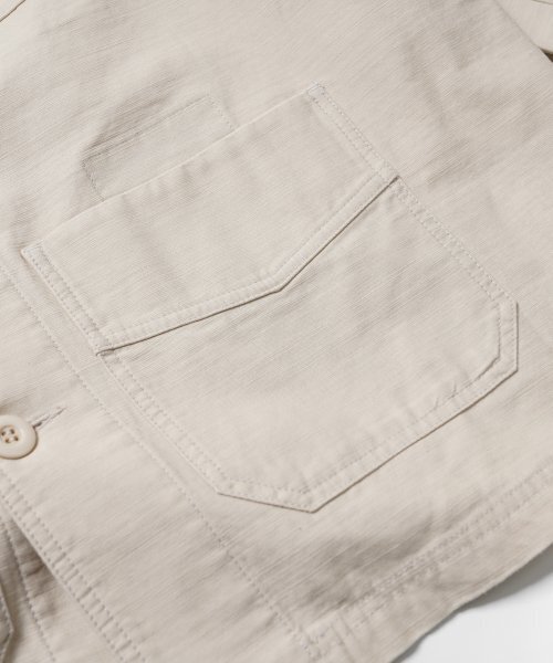 FRIZMWORKS(フリズムワークス)の「BACKSATIN FRENCH WORK JACKET _ CREAM(ミリタリージャケット・メンズ・その他・MEDIUM/LARGE/X-LARGE)」の8枚目の写真