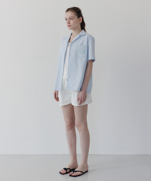 TTUDEMENT(トュードメント)の「STITCHED OPEN COLLAR SHIRT L.BLUE(シャツ/ブラウス・レディース・その他・FREE)」の2枚目の写真