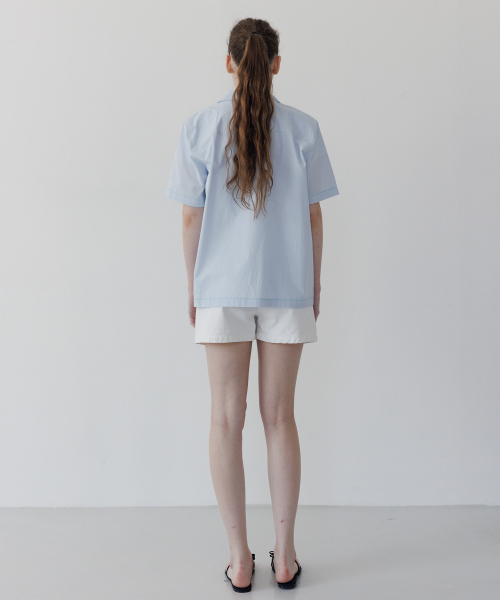 TTUDEMENT(トュードメント)の「STITCHED OPEN COLLAR SHIRT L.BLUE(シャツ/ブラウス・レディース・その他・FREE)」の4枚目の写真