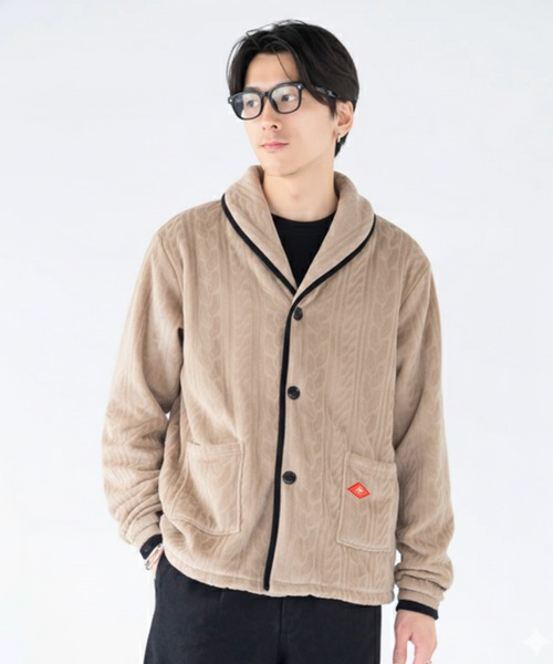 ホカロン ナイトウェア ミンクフリース 無地 ジャケット 冷え対策 裏