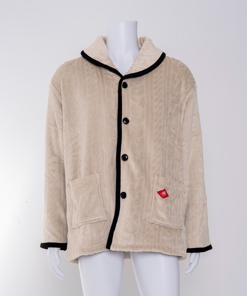 セール】ホカロン ナイトウェア ミンクフリース 無地 ジャケット 冷え