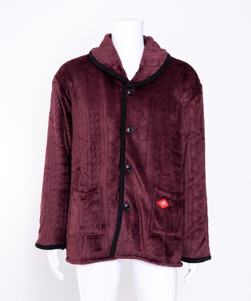 ホカロン ナイトウェア ミンクフリース 無地 ジャケット 冷え対策 裏