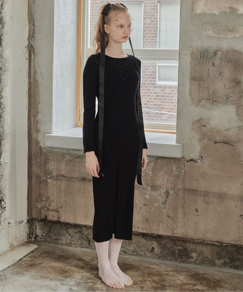 etre loin(エトルワン)の「Back open shiny knit dress(ワンピース・レディース・ブラック/ピンク/レッド・M)」の18枚目の写真
