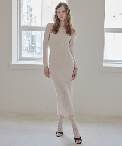 etre loin(エトルワン)の「Back open shiny knit dress(ワンピース・レディース・ブラック/ピンク/レッド・M)」の20枚目の写真