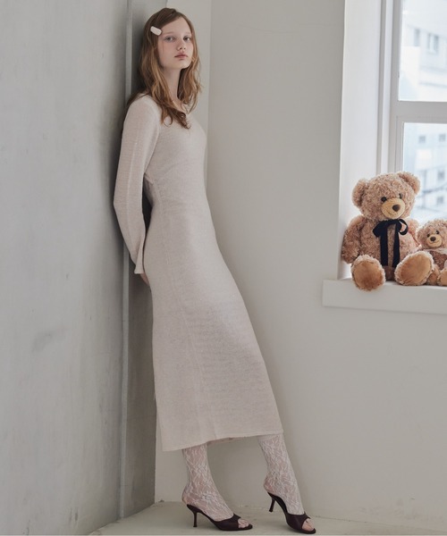 etre loin(エトルワン)の「Back open shiny knit dress(ワンピース・レディース・ブラック/ピンク/レッド・M)」の19枚目の写真