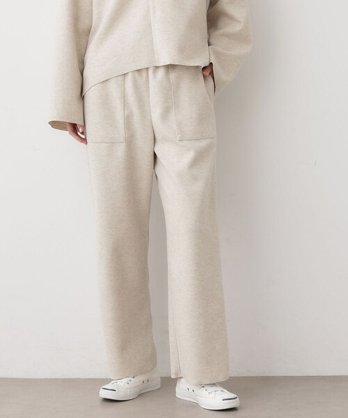 Dessin(デッサン)の「【セットアップ可/洗える】メルトンリラクシーパンツ(その他パンツ・レディース・ナチュラル/ブラウン系その他・00/01/02/03)」の2枚目の写真