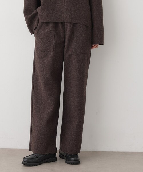 Dessin(デッサン)の「【セットアップ可/洗える】メルトンリラクシーパンツ(その他パンツ・レディース・ナチュラル/ブラウン系その他・00/01/02/03)」の3枚目の写真