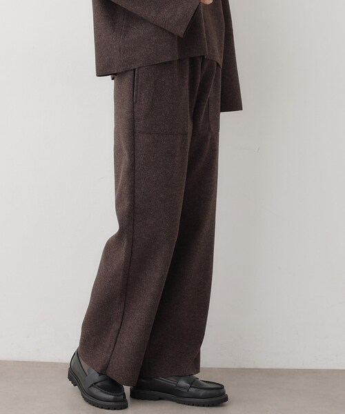 Dessin(デッサン)の「【セットアップ可/洗える】メルトンリラクシーパンツ(その他パンツ・レディース・ナチュラル/ブラウン系その他・00/01/02/03)」の4枚目の写真