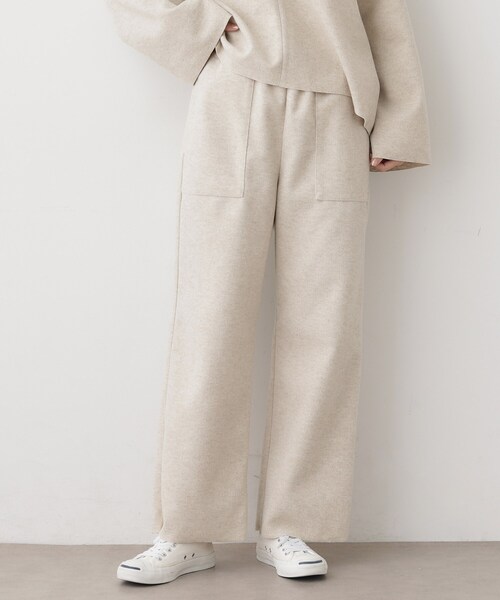Dessin(デッサン)の「【セットアップ可/洗える】メルトンリラクシーパンツ(その他パンツ・レディース・ナチュラル/ブラウン系その他・00/01/02/03)」の7枚目の写真