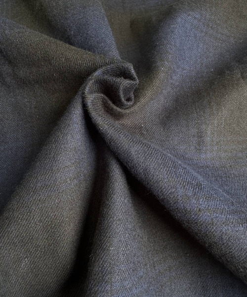 OLD BETTY'S（オールドベティーズ）の「Flannel Check Shirts One-piece（ワンピース・レディース・ネイビー/ブラウン・FREE）」の15枚目の写真