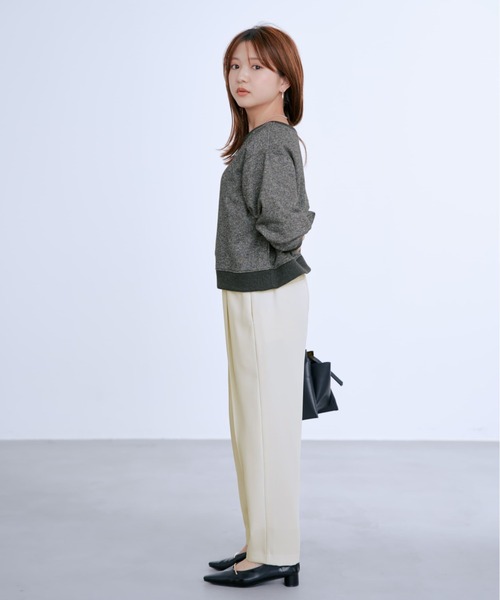 COHINA(コヒナ)の「2wayラメスウェット 【低身長・小柄女性】(スウェット・レディース・グレー/ブラック/ベージュ・ONE SIZE)」の9枚目の写真