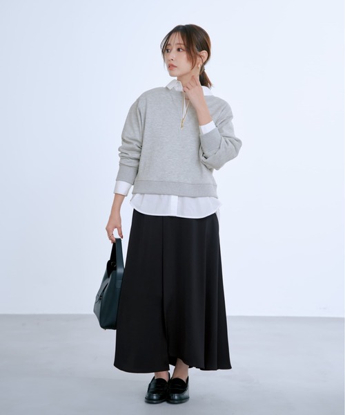 COHINA(コヒナ)の「2wayラメスウェット 【低身長・小柄女性】(スウェット・レディース・グレー/ブラック/ベージュ・ONE SIZE)」の5枚目の写真