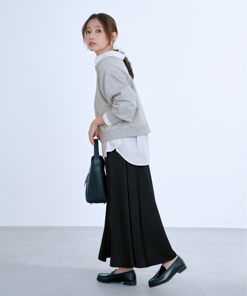 COHINA(コヒナ)の「2wayラメスウェット 【低身長・小柄女性】(スウェット・レディース・グレー/ブラック/ベージュ・ONE SIZE)」の6枚目の写真