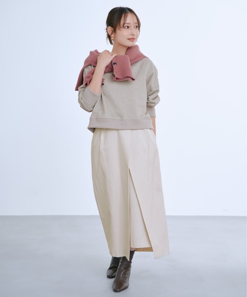 COHINA(コヒナ)の「2wayラメスウェット 【低身長・小柄女性】(スウェット・レディース・グレー/ブラック/ベージュ・ONE SIZE)」の12枚目の写真