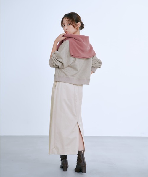COHINA(コヒナ)の「2wayラメスウェット 【低身長・小柄女性】(スウェット・レディース・グレー/ブラック/ベージュ・ONE SIZE)」の13枚目の写真