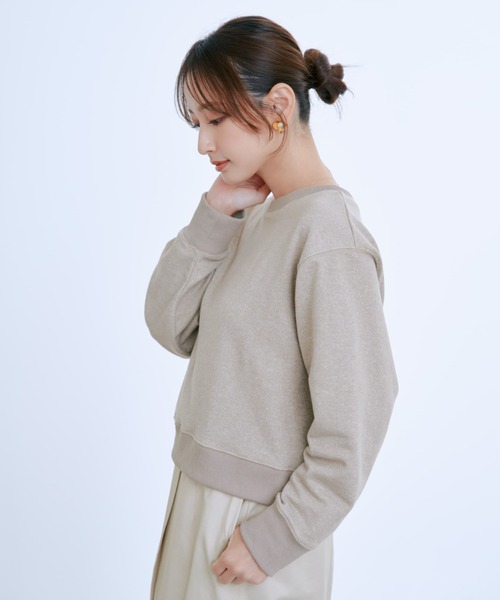 COHINA(コヒナ)の「2wayラメスウェット 【低身長・小柄女性】(スウェット・レディース・グレー/ブラック/ベージュ・ONE SIZE)」の10枚目の写真