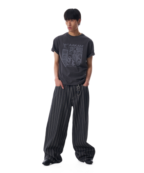 AAKAM(アーカム)の「Striped Cinch Back Denim Pants (Black)(デニムパンツ・レディース・その他・1/2)」の11枚目の写真