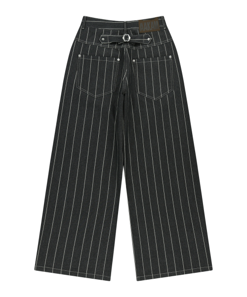 AAKAM(アーカム)の「Striped Cinch Back Denim Pants (Black)(デニムパンツ・レディース・その他・1/2)」の13枚目の写真