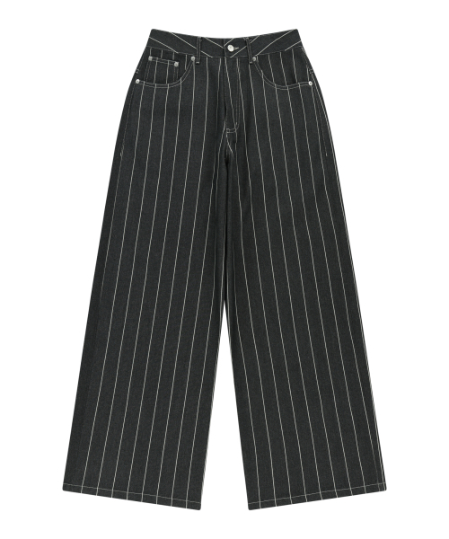 AAKAM(アーカム)の「Striped Cinch Back Denim Pants (Black)(デニムパンツ・レディース・その他・1/2)」の14枚目の写真