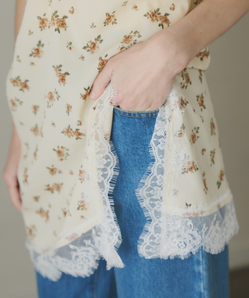 idem（イデム）の「sensual satin cami onepiece / レース付きサテンキャミワンピース（ワンピース・レディース・イエロー/ブラック/アイボリー・FREE）」の13枚目の写真