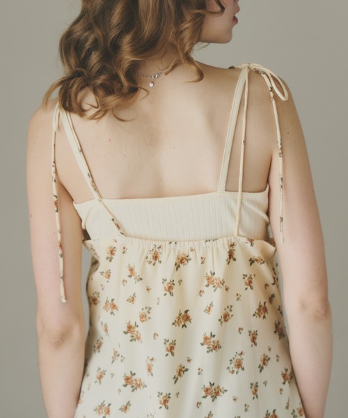 idem（イデム）の「sensual satin cami onepiece / レース付きサテンキャミワンピース（ワンピース・レディース・イエロー/ブラック/アイボリー・FREE）」の14枚目の写真