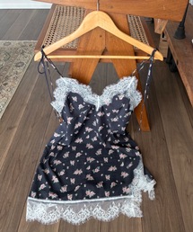 idem（イデム）の「sensual satin cami onepiece / レース付きサテンランジェリーキャミワンピース（ワンピース）」