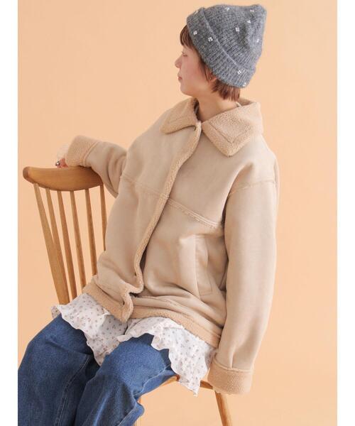 ehka sopo（エヘカソポ）の「エコムートンジャケット（その他アウター・レディース・ブラウン/ベージュ/モカ・F）」の8枚目の写真