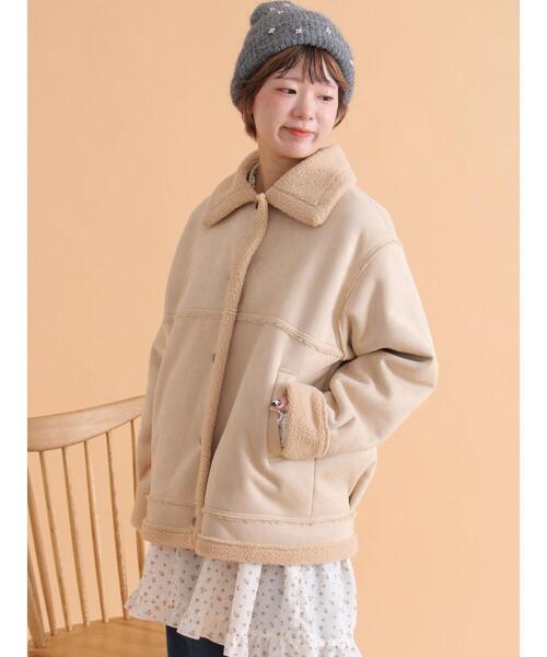 ehka sopo（エヘカソポ）の「エコムートンジャケット（その他アウター・レディース・ブラウン/ベージュ/モカ・F）」の9枚目の写真