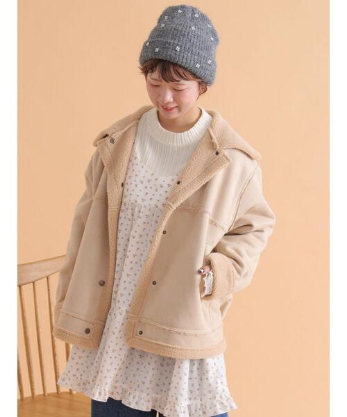 ehka sopo（エヘカソポ）の「エコムートンジャケット（その他アウター・レディース・ブラウン/ベージュ/モカ・F）」の11枚目の写真