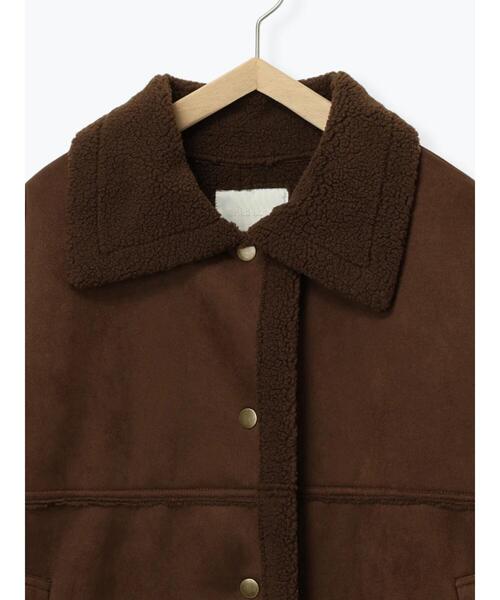 ehka sopo（エヘカソポ）の「エコムートンジャケット（その他アウター・レディース・ブラウン/ベージュ/モカ・F）」の21枚目の写真